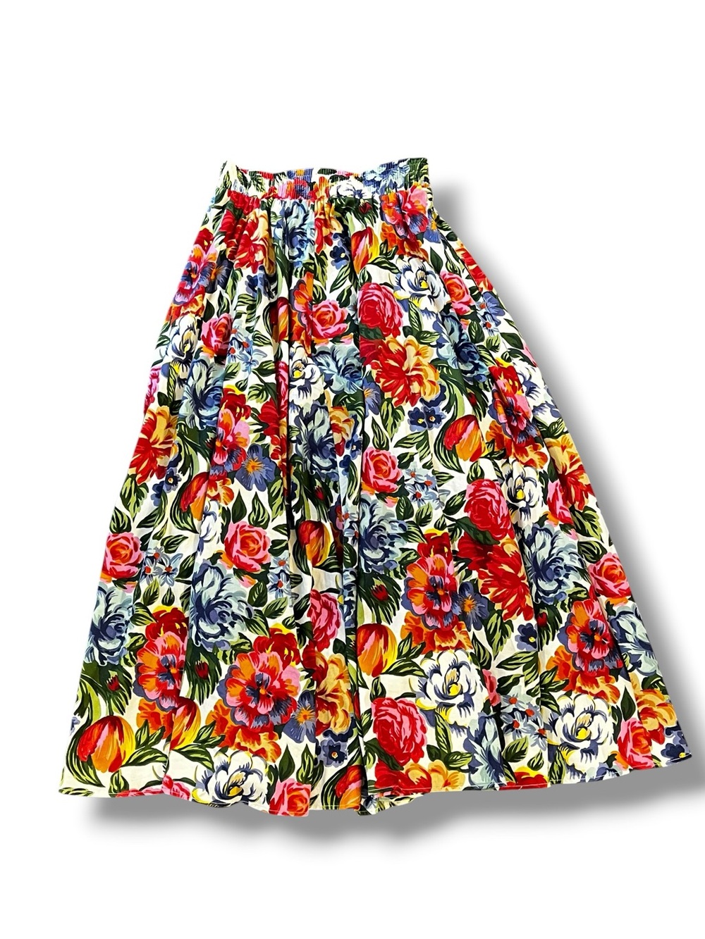 Vintage Bushwacker Maxi Skirt Medium Floral Print Pockets 80s/90s Cottagecore - Picture 5 of 5